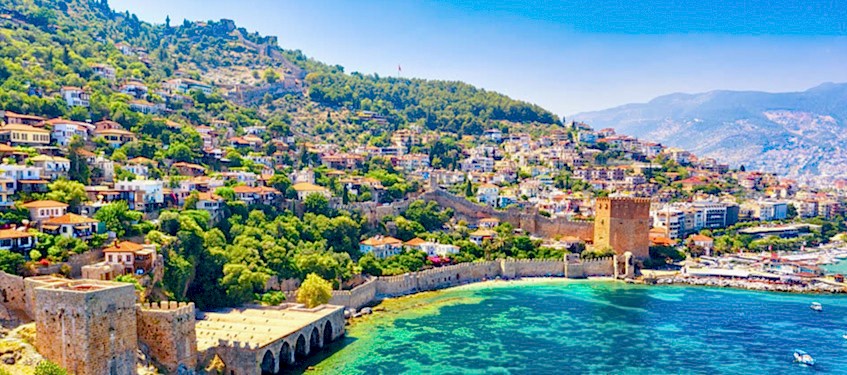 Alanya harbor & Red Tower