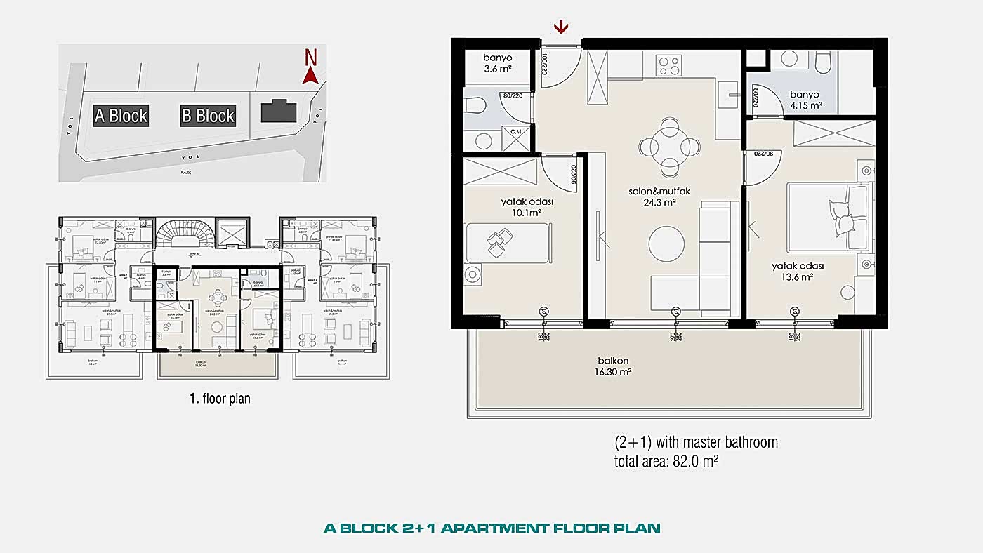 Modern Apartments with Panoramic Sea and Castle View in Alanya - 55313