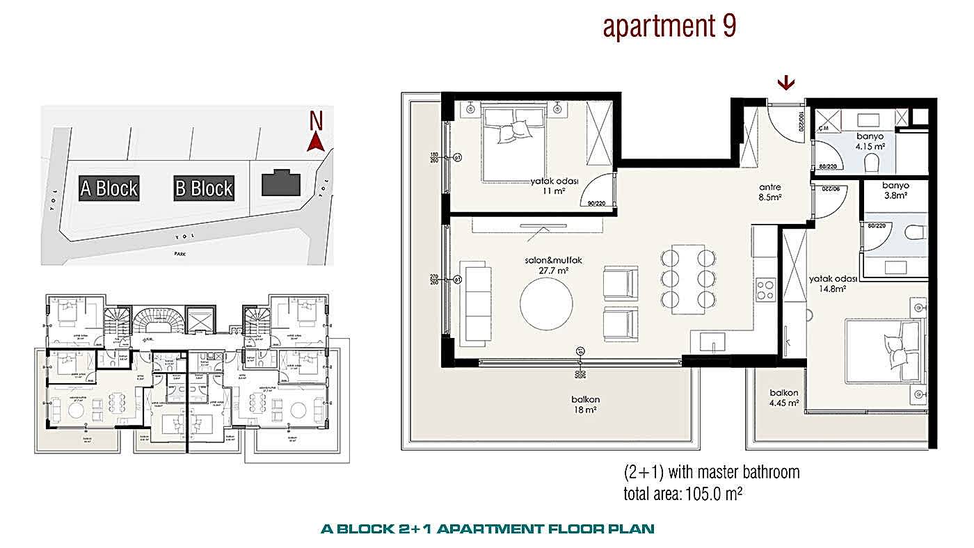 Modern Apartments with Panoramic Sea and Castle View in Alanya - 55317