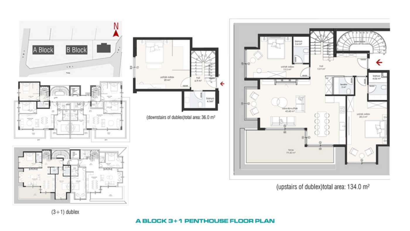 Modern Apartments with Panoramic Sea and Castle View in Alanya - 55318