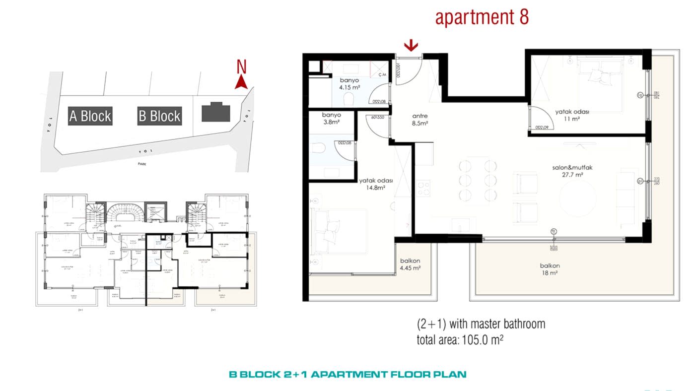 Modern Apartments with Panoramic Sea and Castle View in Alanya - 55329