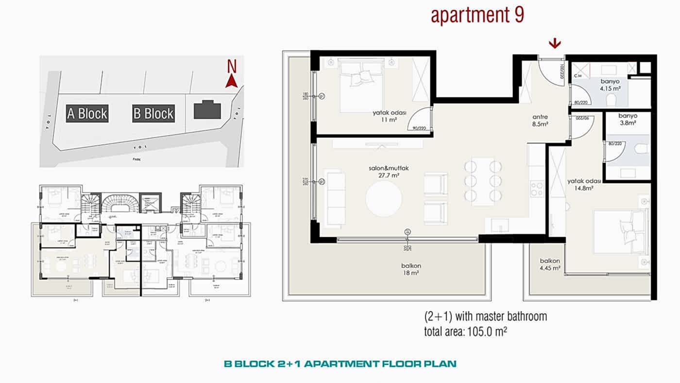 Modern Apartments with Panoramic Sea and Castle View in Alanya - 55330