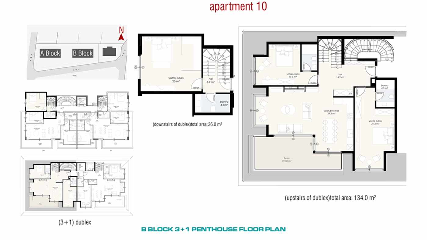Modern Apartments with Panoramic Sea and Castle View in Alanya - 55331