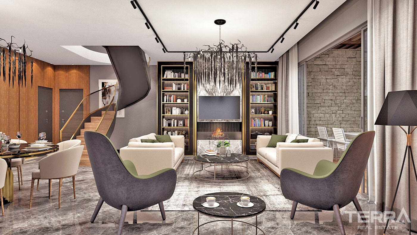 Modern Apartments with Panoramic Sea and Castle View in Alanya - 55333