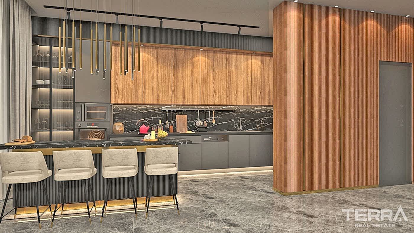 Modern Apartments with Panoramic Sea and Castle View in Alanya - 55334