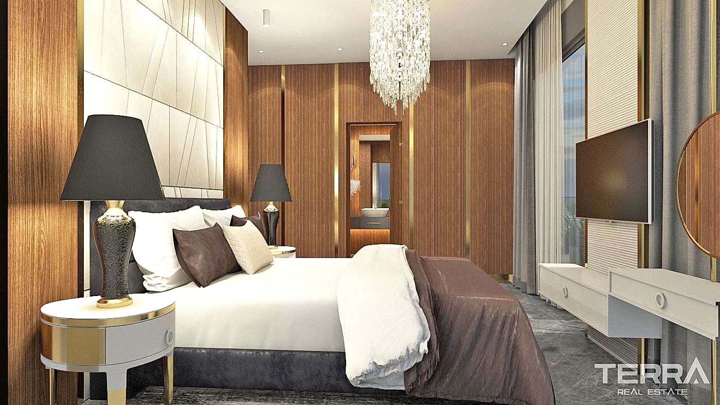 Modern Apartments with Panoramic Sea and Castle View in Alanya - 55335