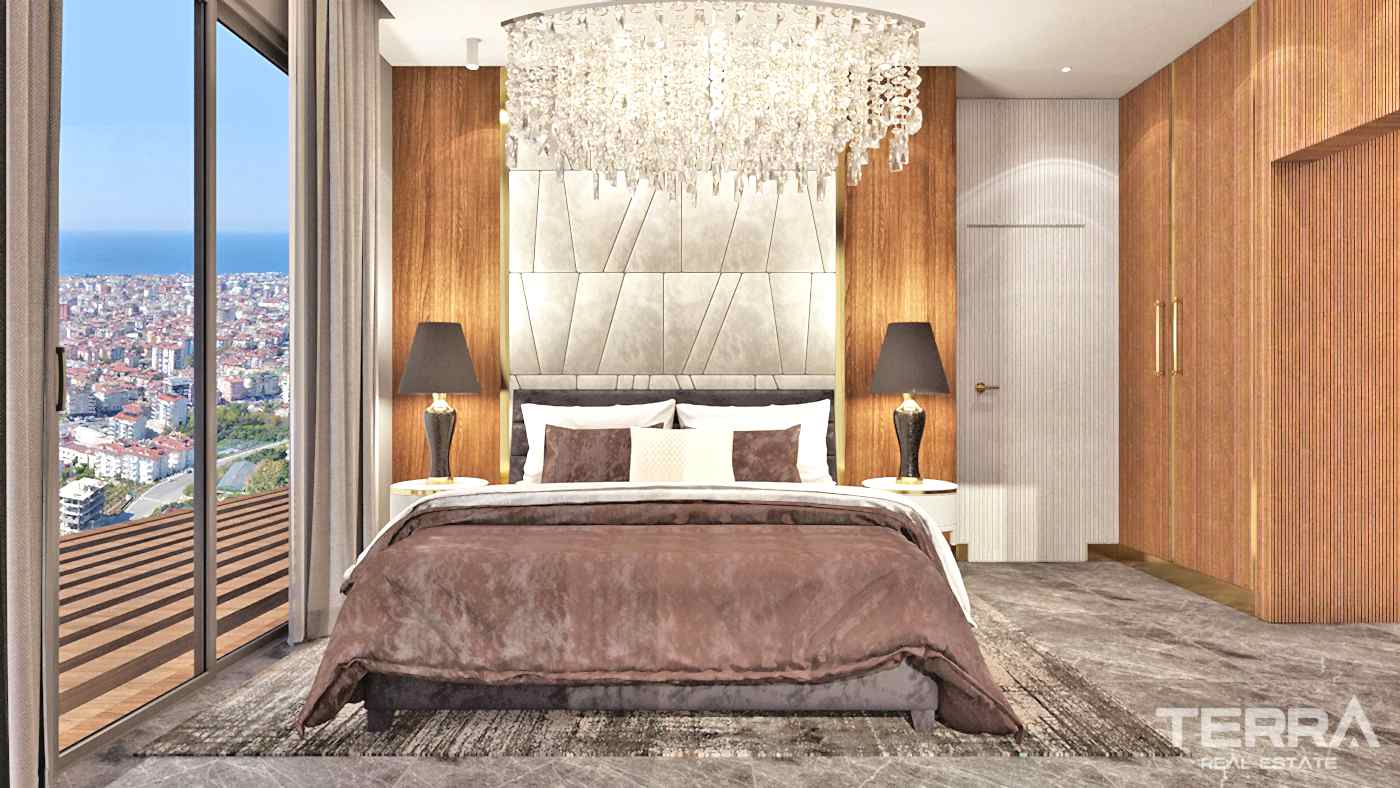 Modern Apartments with Panoramic Sea and Castle View in Alanya - 55336