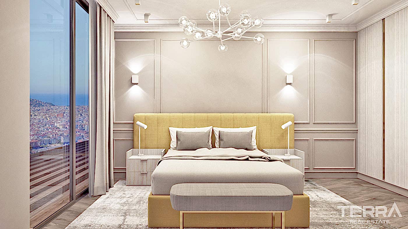 Modern Apartments with Panoramic Sea and Castle View in Alanya - 55337