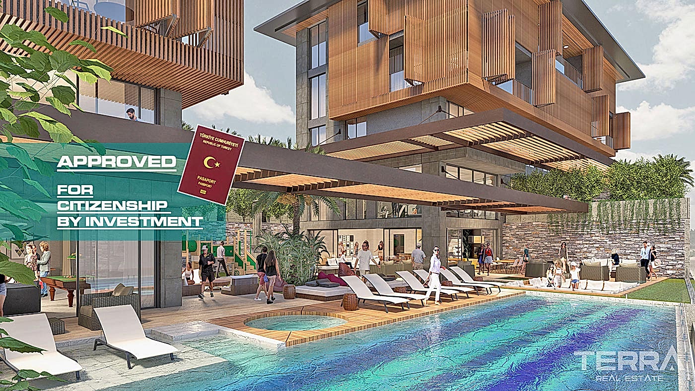 Modern Apartments with Panoramic Sea and Castle View in Alanya