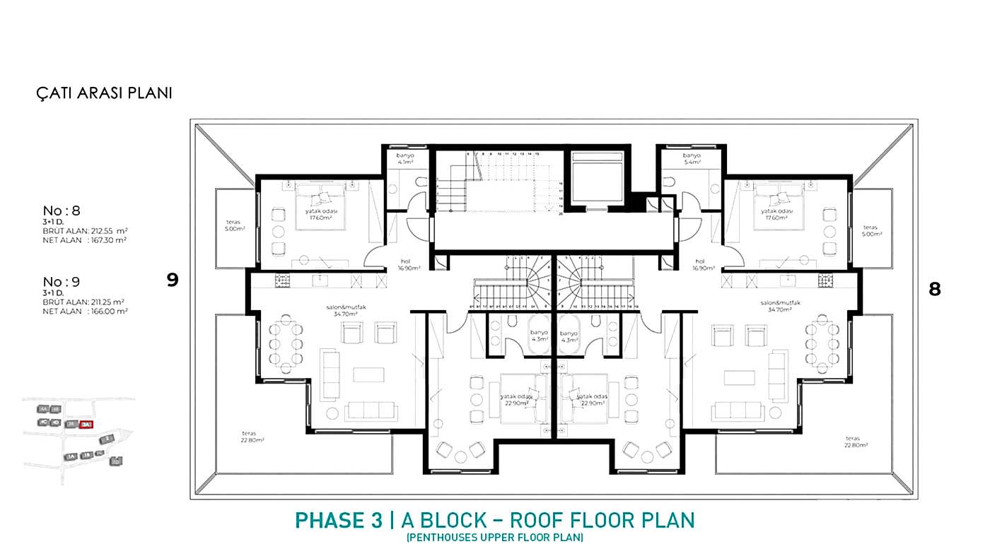 Modern Apartments with Panoramic Sea and Castle View in Alanya - 101287