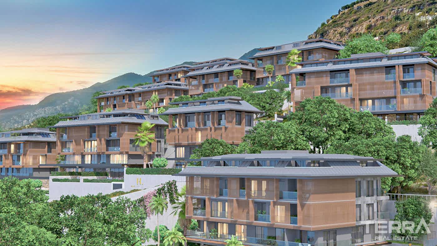 Modern Apartments with Panoramic Sea and Castle View in Alanya - 101288