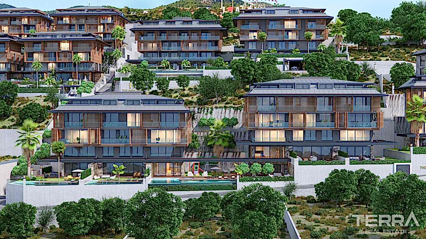 Modern Apartments with Panoramic Sea and Castle View in Alanya - 101293