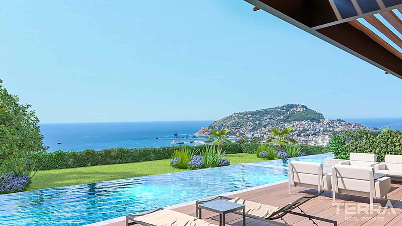 Modern Apartments with Panoramic Sea and Castle View in Alanya - 101295