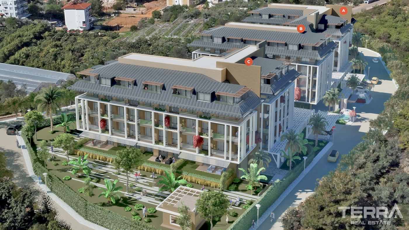 Elegant Complex of Investment Apartments in Alanya with White Goods - 92691