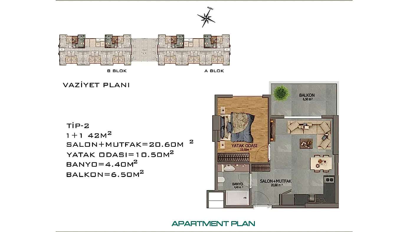Furnished Flat Surrounded by Pine Forest Offer Luxury Living in Alanya - 75347