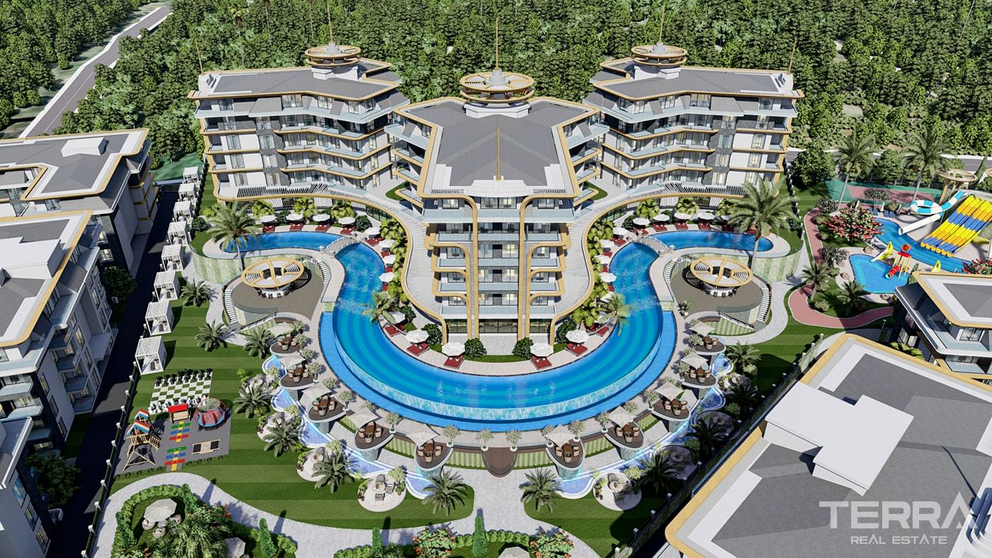 Exclusive Complex Near the Beach in Alanya with Swim Up Apartments - 81143