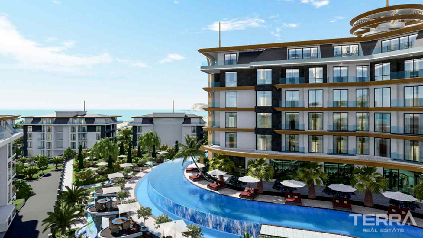 Exclusive Complex Near the Beach in Alanya with Swim Up Apartments - 81144
