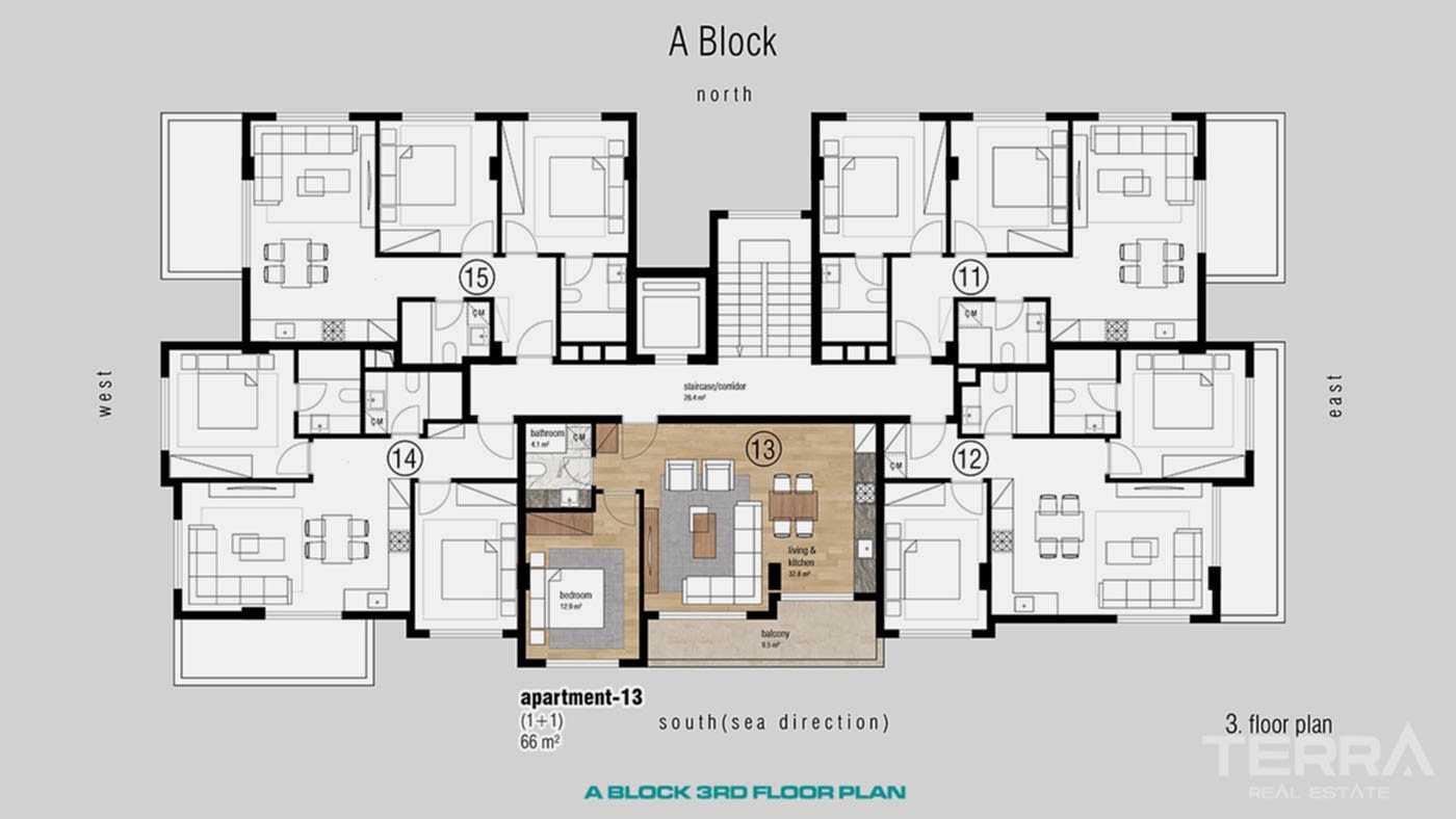 Apartments for Sale in Oba Town Center, Near The Oba Beach in Alanya - 97828