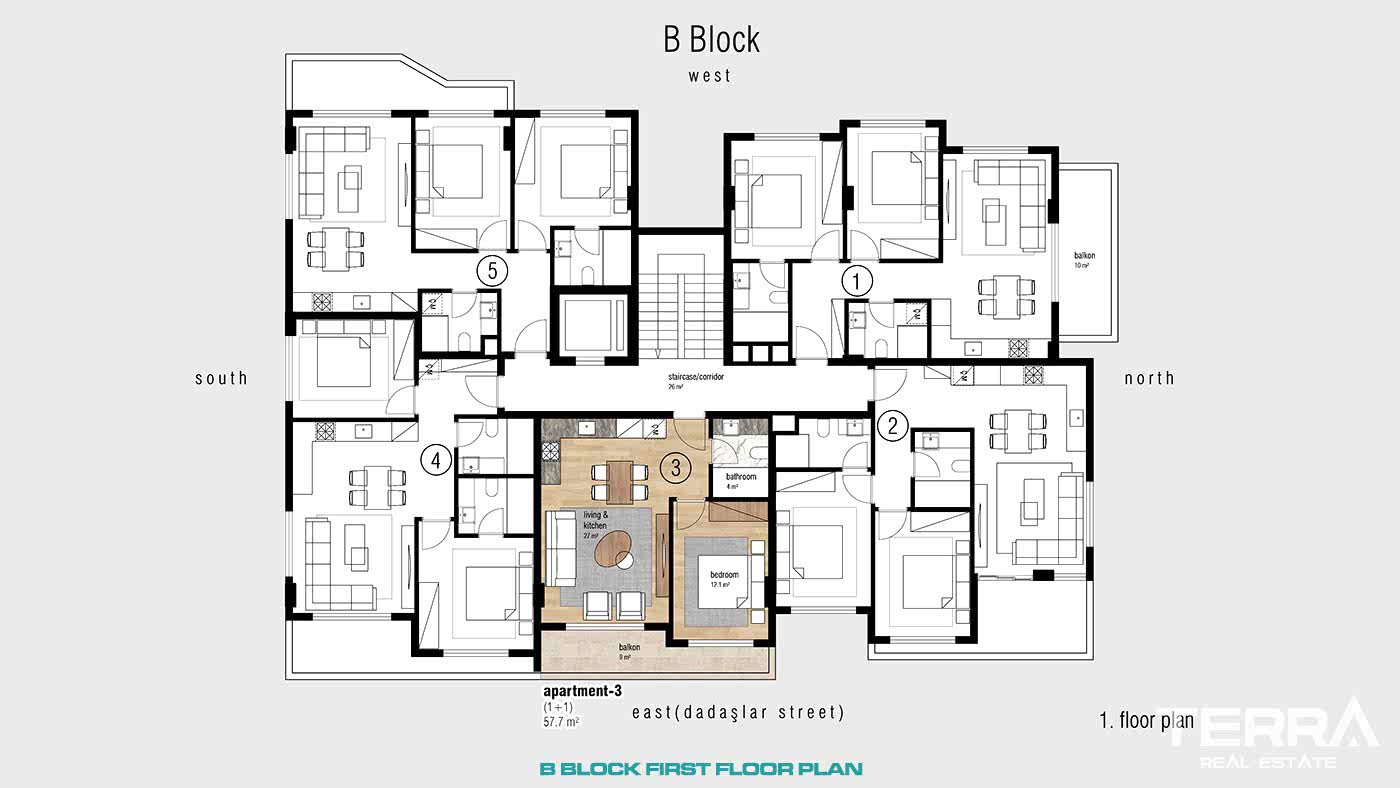 Apartments for Sale in Oba Town Center, Near The Oba Beach in Alanya - 97832