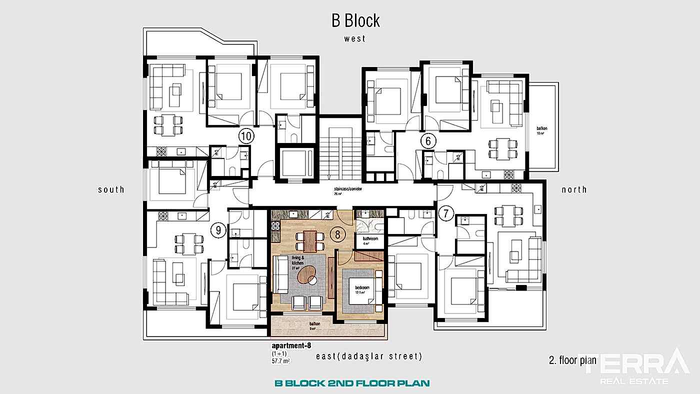 Apartments for Sale in Oba Town Center, Near The Oba Beach in Alanya - 97833