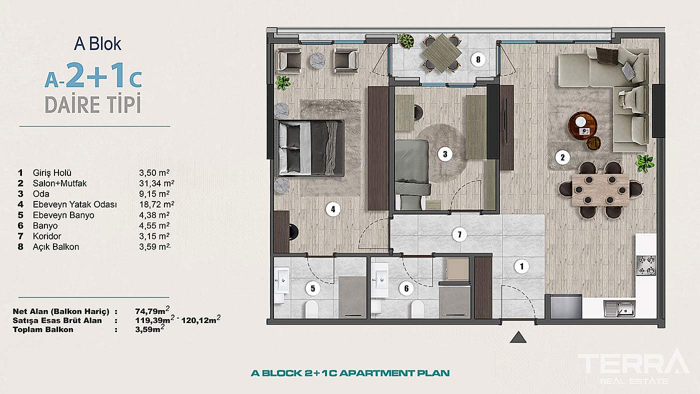 Exclusive Sea View Apartments for Sale in Istanbul, Kartal, Turkey - 102269