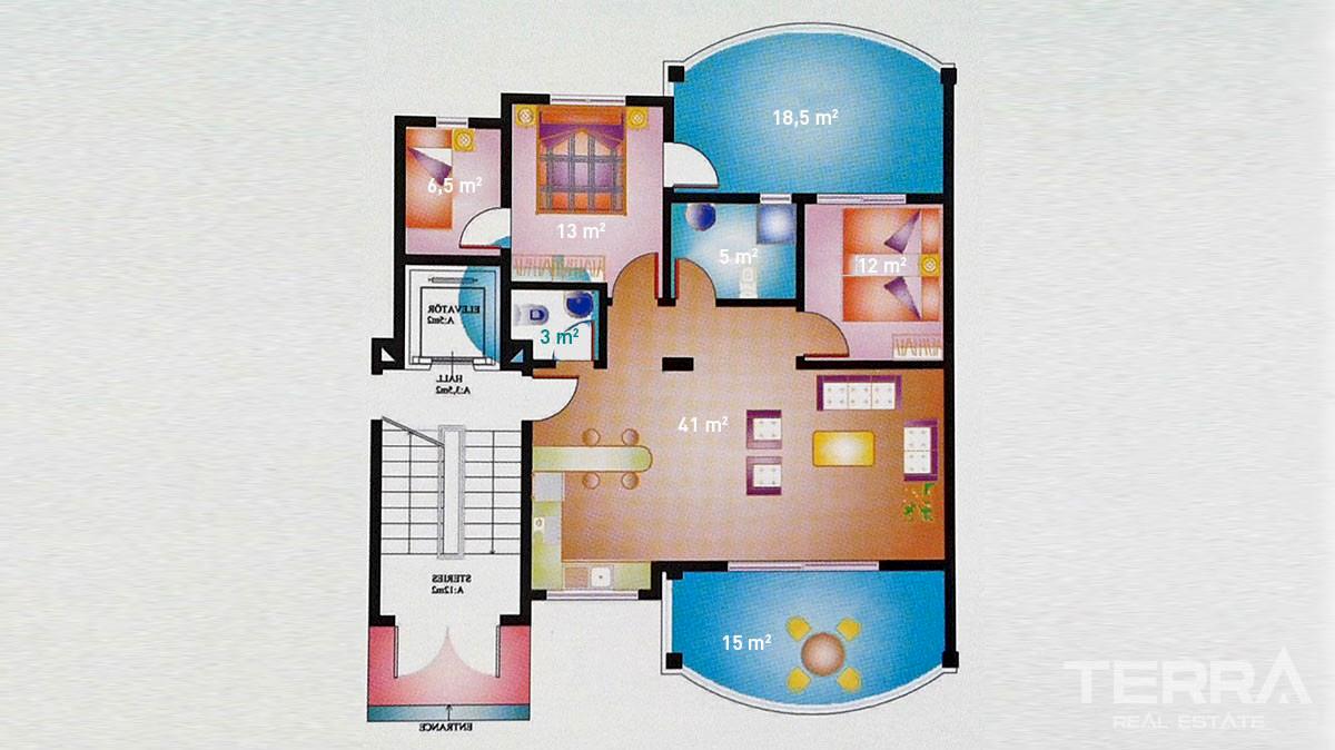 Apartment for Sale in Green Stone Residence, Demirtaş, Alanya, Turkey - 109357