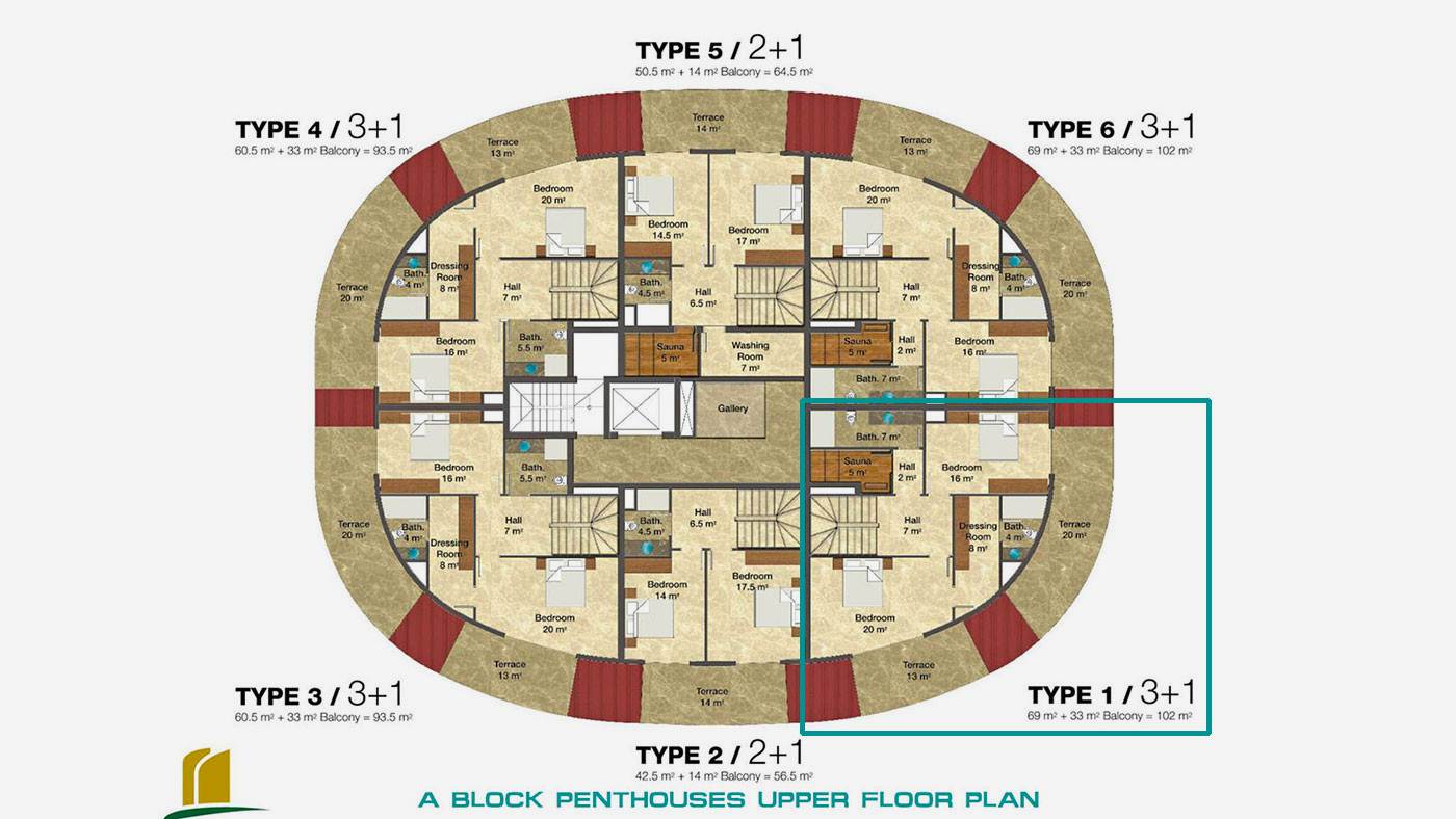Sea View Apartment for Sale in Emerald Towers, Avsallar, Alanya - 113142