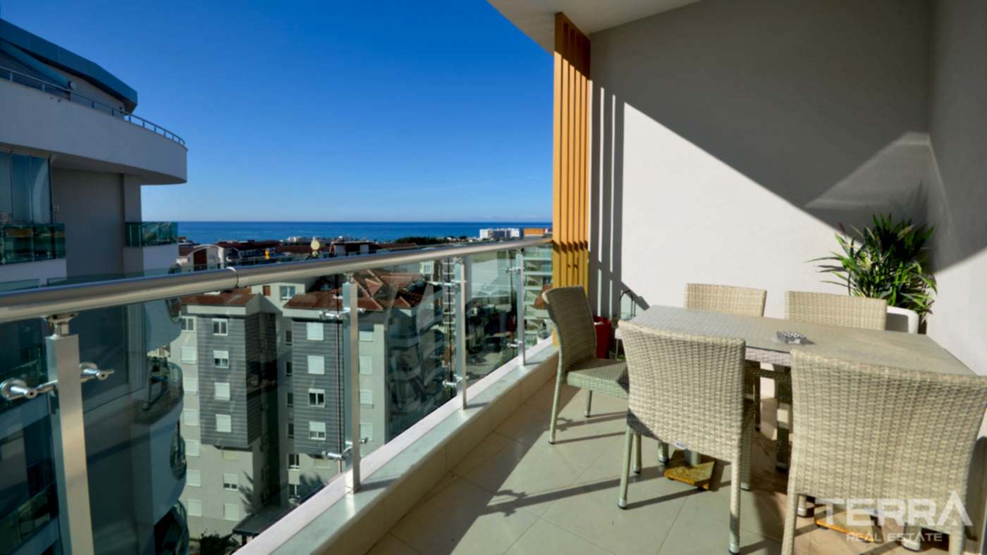 Sea View Apartment for Sale in Emerald Towers, Avsallar, Alanya - 113155