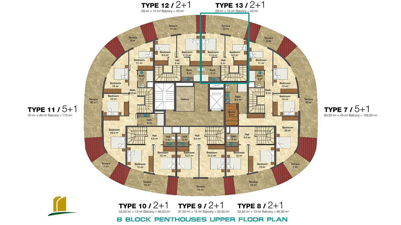 Furnished Apartment for Sale in Emerald Towers, Avsallar, Alanya - 113197