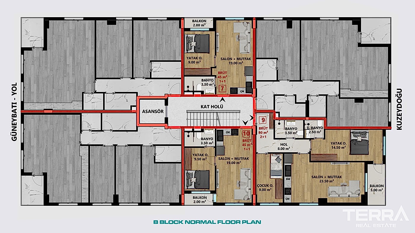 Central Apartments for Sale in Antalya, Turkey - 113225