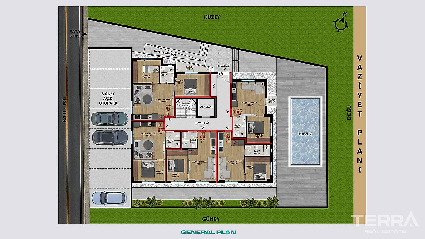 Apartments with Pool for Sale in Antalya, Turkey - 113266