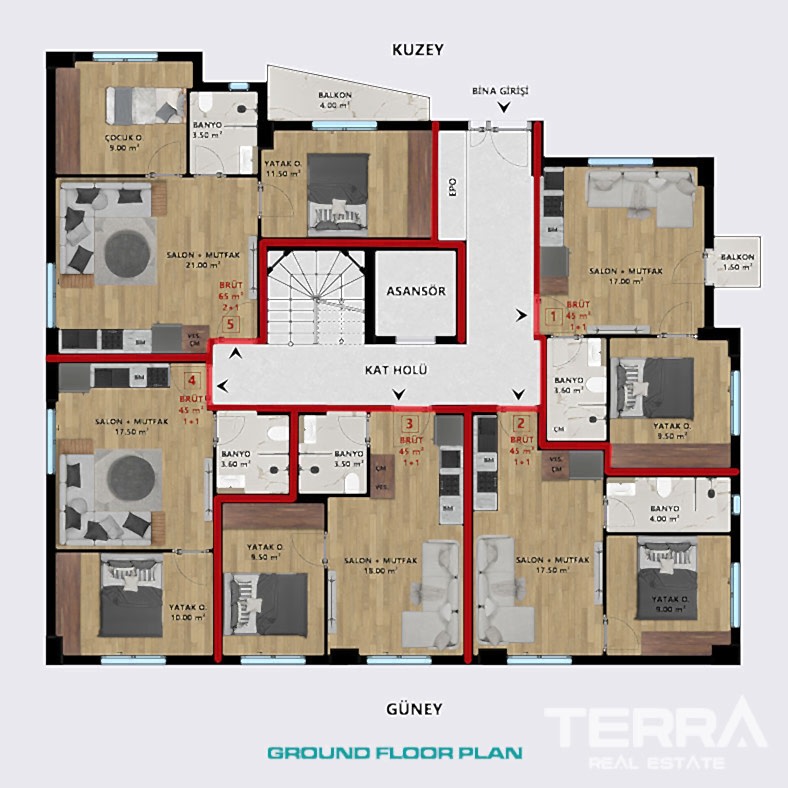 Apartments with Pool for Sale in Antalya, Turkey - 113267