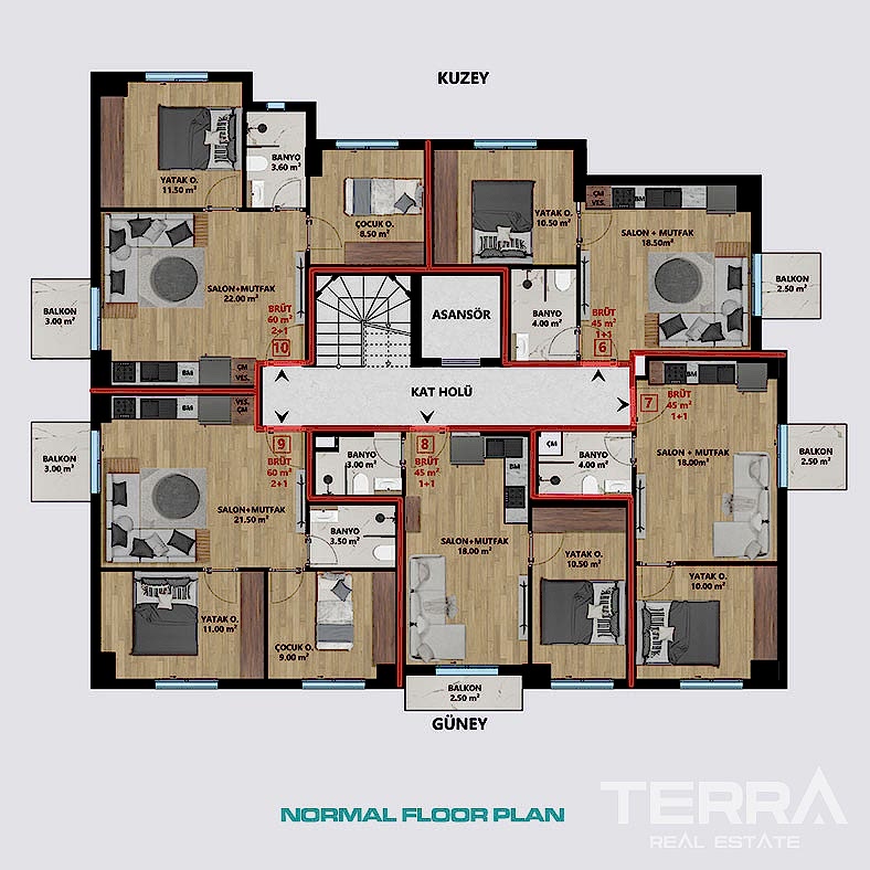 Apartments with Pool for Sale in Antalya, Turkey - 113268