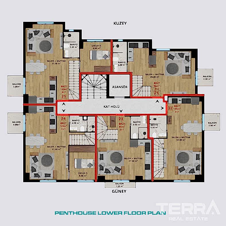 Apartments with Pool for Sale in Antalya, Turkey - 113269